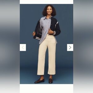 Maeve Colette Corduroy Cropped Wide-Leg Pants